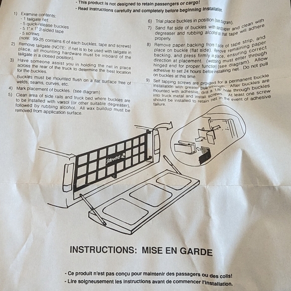 Tailgate Net, Truck Cargo Net,  by sidewind for full size trucks - Picture 4 of 11